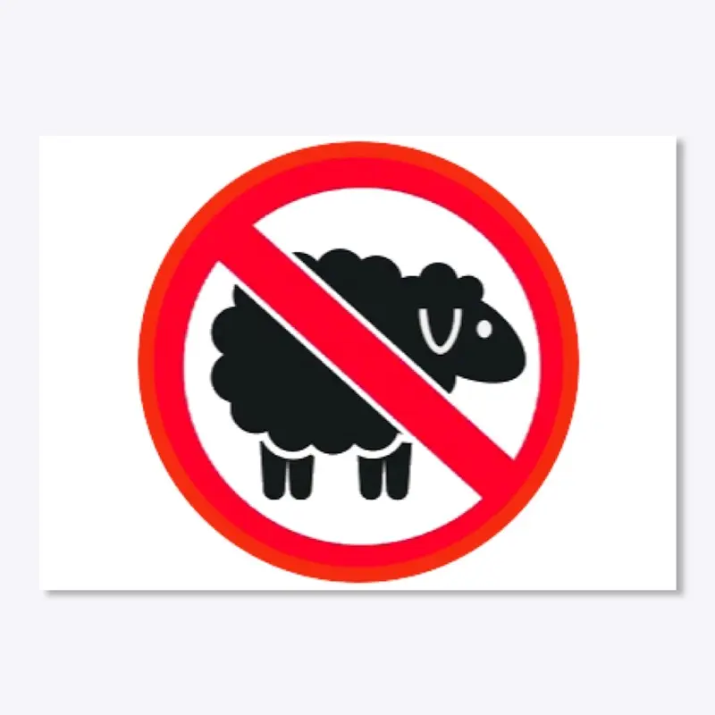 No sheep freedom sticker 